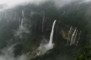 Nohsngithiang Falls Cherrapunji