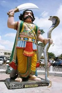 mahishasura statue at chamundi hill mysore Bandipur National Park