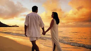 Couple Walking On Beach At Havelock